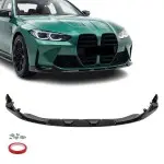 WR Priekinio bamperio Pažeminimas skirtas BMW M3 G80, M4 G82 / G83, juodas blizgus