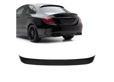 Spoileris ant Galinio Stiklo skirtas Mercedes-Benz W205 (14-21) sedan, juodas blizgus