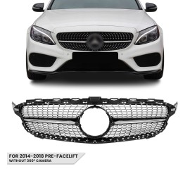 Diamond Front Grille for Mercedes-Benz W205 / S205 /...