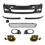 M Pack Front Bumper for BMW E39, with PDC and headlight washers, with yellow fog lights