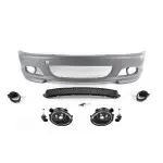 M-Tech Priekinis Bamperis, skirtas BMW E46 (99-06) coupe / cabrio, su skaidriais priešrūkiniais