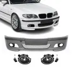 M-Tech 2 Priekinis Bamperis, skirtas BMW E46 sedan / touring (98-05), su skaidriais priešrūkiniais