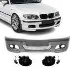 M-Tech 2 Priekinis Bamperis, skirtas BMW E46 sedan / touring (98-05), su tamsintais priešrūkiniais