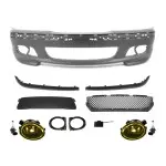 M-Tech 2 Priekinis Bamperis, skirtas BMW E46 sedan / touring (98-05), su geltonais priešrūkiniais