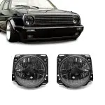 Priekinių žibintų su kryžiais komplektas skirtas VW Golf MK2 (84-91), tamsinti