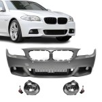 M-Pack Front Bumper for BMW F10 / F11 PRE-LCI (10-13), with clear fog lights