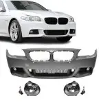 M-Pack Priekinis Bamperis skirtas BMW F10 / F11 PRE-LCI (10-13), su skaidriais priešrūkiniais
