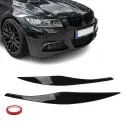 Priekinių Žibintų Apdailos komplektas skirtas BMW E90 / E91 (05-11), juodos blizgios