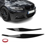 Priekinių Žibintų Apdailos komplektas skirtas BMW E90 / E91 (05-11), juodos blizgios
