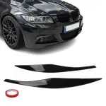Priekinių Žibintų Apdailos komplektas skirtas BMW E90 / E91 (05-11), juodos blizgios