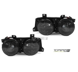 Headlights for BMW E32 / E34 (87-96), smoked with lenses and crosshairs
