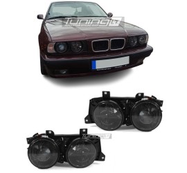 Headlights for BMW E32 / E34 (87-96), smoked with lenses and crosshairs