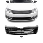 Priekinės grotelės be ženkliuko skirtos VW Passat B7 (10-15), juodos blizgios