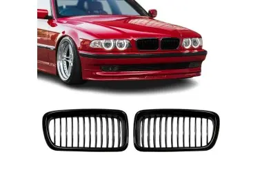 Priekinės Grotelės, komplektas tinkantis BMW E38 (94-01), juodos blizgios