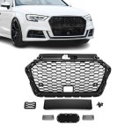 RS išvaizdos priekinės grotelės skirtos Audi A3 8V facelift (16-19)
