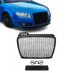 RS išvaizdos Priekinės Grotelės skirtos Audi A4 B7 (05-08) standartinei versijai, juodos matinės