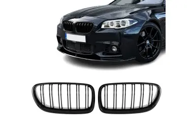 Performance dvigubos grotelės skirtos BMW F10 / F11 (10-17), juodos blizgios