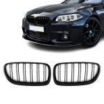 Performance dvigubos grotelės skirtos BMW F10 / F11 (10-17), juodos blizgios