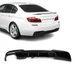 Performance Difuzorius skirtas BMW F10 / F11 su M-Pack galiniu bamperiu, juodas blizgus 518, 520, 525, 530