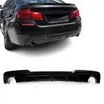 Performance galinis Difuzorius skirtas BMW F10 / F11 (535) su M-Pack bamperiu, juodas blizgus