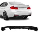 Performance galinio bamperio Difuzorius skirtas BMW F30 / F31, blizgus juodas 325, 328, 330