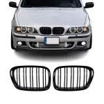 Performance priekinės grotelės skirtos BMW E39 (95-03), dvigubos, blizgios juodos
