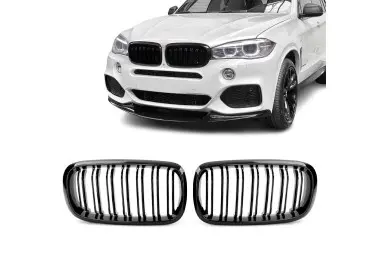 Performance priekinės grotelės skirtos BMW F15 X5 / F16 X6 (14-19), dvigubos blizgios
