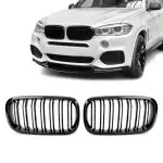 Performance priekinės grotelės skirtos BMW F15 X5 / F16 X6 (14-19), dvigubos blizgios