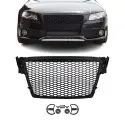 RS-style front grille for Audi A4 B8 / S4 B8 (08-12), matte black