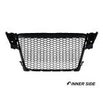 RS-style front grille for Audi A4 B8 / S4 B8 (08-12), matte black