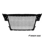 RS-style front grille for Audi A4 B8 / S4 B8 (08-12), matte black