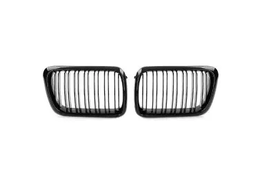Performance Priekinės Grotelės skirtos BMW E36 facelift (96-99), dvigubos, juodos blizgios