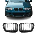 Performance priekinės grotelės, skirtos BMW E46 sedan / touring (98-01) / compact (00-04), juodos blizgios