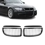 Priekinės grotelės skirtos BMW E90 / E91 (05-08), juodos blizgios
