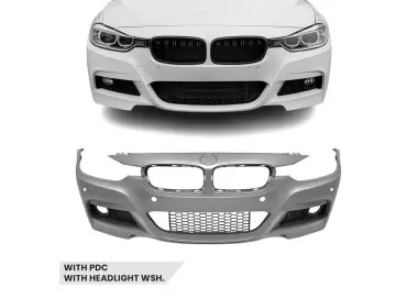 M-Pack Priekinis Bamperis skirtas BMW F30 / F31, su PDC ir žibintų apiplovimo angomis