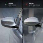 M style V2 Veidrodėlių Dangteliai, komplektas skirtas BMW E90 / E91 LCI (09-11), juodi blizgūs