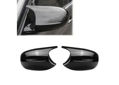 M style V2 Veidrodėlių Dangteliai, komplektas skirtas BMW E81 / E82 / E87 / E88, juodi blizgūs