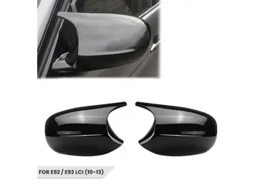 M style V2 Veidrodėlių Dangteliai, komplektas skirtas BMW E92 / E93 LCI (10-13), juodi blizgūs
