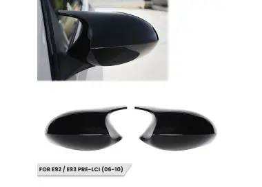 M style Veidrodėlių Dangteliai, komplektas skirtas BMW E92 / E93 (06-10), juodi blizgūs