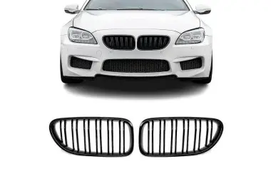 Performance dvigubos Grotelės tinkančios BMW F06 / F12 / F13 (11-18), juodos
