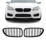 Performance dvigubos Grotelės tinkančios BMW F06 / F12 / F13 (11-18), juodos