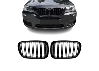 Performance priekinės grotelės skirtos BMW X3 F25 PRE-LCI (11-14), dvigubos blizgios