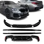 Performance Paketas su M5 išvaizdos Difuzoriumi skirtas BMW G30 / G31 LCI (21-23) su M-Pack, juodas blizgus