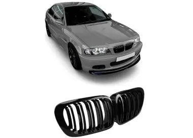 Performance priekinės grotelės skirtos BMW E46 coupe / convertible (99-03),  juodos blizgios