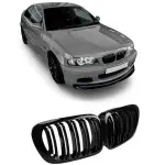 Performance priekinės grotelės skirtos BMW E46 coupe / convertible (99-03),  juodos blizgios