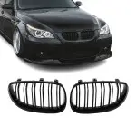 Performance Priekinės Grotelės skirtos BMW E60 / E61, dvigubos, juodos blizgios
