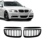 Performance priekinės grotelės skirtos BMW E90 / E91 (05-08), dvigubos blizgios