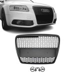 RS išvaizdos priekinės grotelės skirtos Audi A6 C6 modeliams (04-11), juodos
