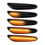 Sequential LED side indicators + LED license plate light, set for BMW E90 / E91