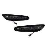 LED posūkiai ant sparnų, komplektas skirtas BMW E90 / E91, tamsinti